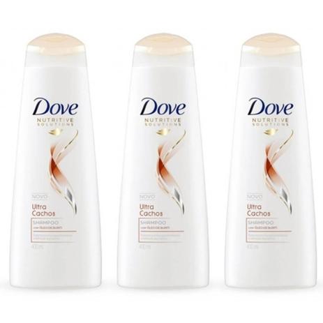 Dove Ultra Cachos Shampoo 400ml (Kit C/03) Menor preço em Dove Ultra Cachos Shampoo 400ml (Kit C/03)