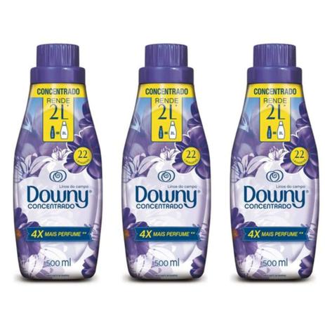 Downy Lírio Roxo Amaciante De Roupas Concentrado 500ml (Kit C/03) Menor preço em Downy Lírio Roxo Amaciante De Roupas Concentrado 500ml (Kit C/03)