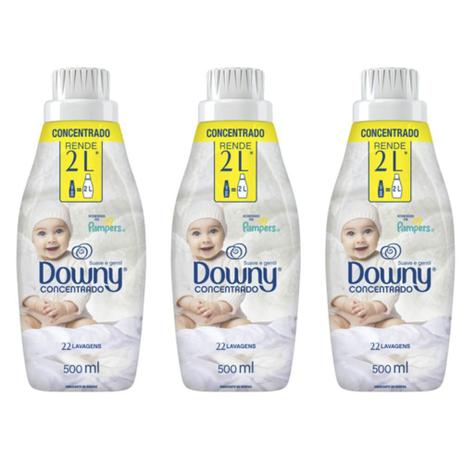 Downy Sensitive Amaciante De Roupas Concentrado 500ml (Kit C/03) Menor preço em Downy Sensitive Amaciante De Roupas Concentrado 500ml (Kit C/03)