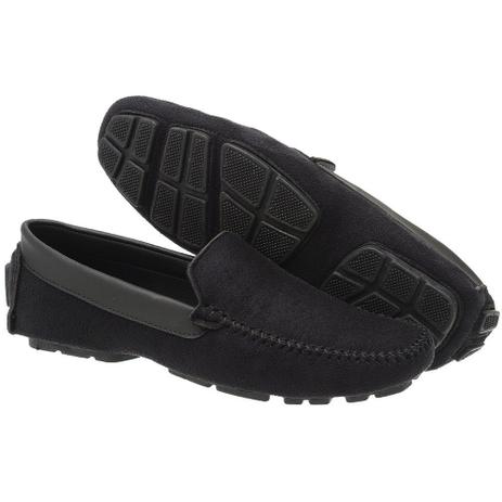 mocassim masculino preto camurça