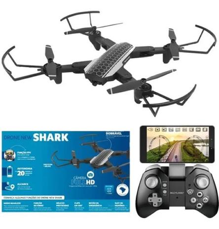 Drone Multilaser NEW Shark ES328 com câmera FULL HD 1080p Menor preço em Drone Multilaser NEW Shark ES328 com câmera FULL HD 1080p