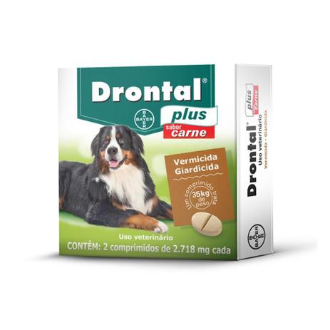 Drontal Plus Cães 35 Kg 2 Comprimidos - Bayer Menor preço em Drontal Plus Cães 35 Kg 2 Comprimidos - Bayer