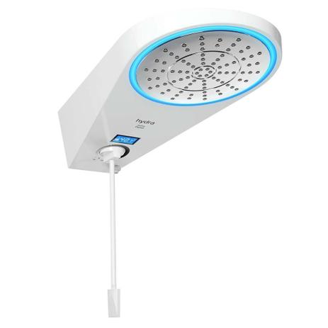 Ducha Chuveiro Digital Safira Bivolt Branca Hydra LED Menor preço em Ducha Chuveiro Digital Safira Bivolt Branca Hydra LED