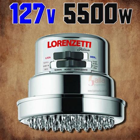 Ducha / Chuveiro Elétrico Tradição Cromado Lorenzetti 127v 5500w Menor preço em Ducha / Chuveiro Elétrico Tradição Cromado Lorenzetti 127v 5500w