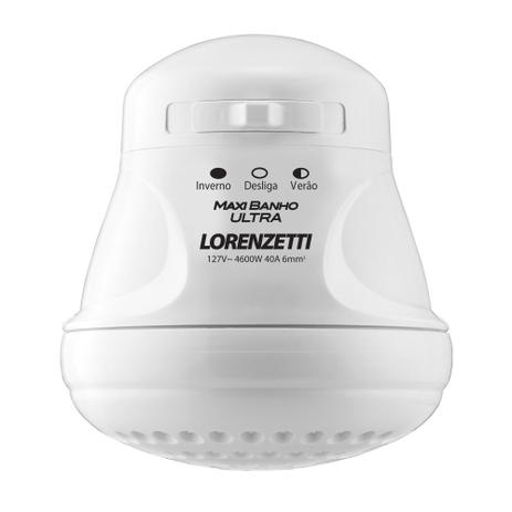 Ducha Chuveiro Maxi Banho Ultra Lorenzetti 127V 5500W Com Cano Esconde Fios Menor preço em Ducha Chuveiro Maxi Banho Ultra Lorenzetti 127V 5500W Com Cano Esconde Fios