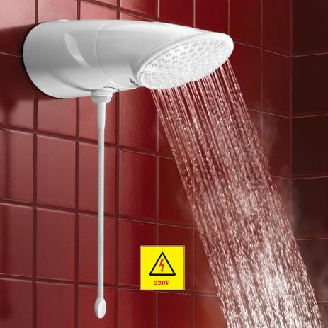 Ducha Chuveiro TopJet Eletronica Lorenzetti 220v 7500w Branca com Haste Prolongadora 30cm Menor preço em Ducha Chuveiro TopJet Eletronica Lorenzetti 220v 7500w Branca com Haste Prolongadora 30cm
