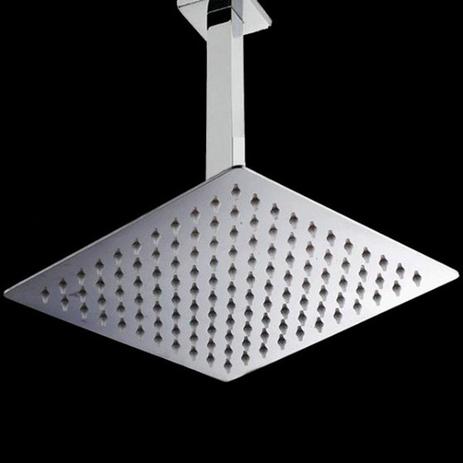 Ducha de Teto Quadrada 20x20 Inox SUS304 20cm Borda Fina com Braço Quadrado - Máxima Metais - Premierdecor Menor preço em Ducha de Teto Quadrada 20x20 Inox SUS304 20cm Borda Fina com Braço Quadrado - Máxima Metais - Premierdecor