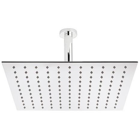 Ducha de Teto Quadrada Inox Slim 25cm com Braço - Premierdecor Menor preço em Ducha de Teto Quadrada Inox Slim 25cm com Braço - Premierdecor