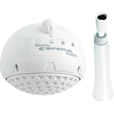 Ducha Elétrica Corona Banhão Power 4 Temperaturas com Cano Menor preço em Ducha Elétrica Corona Banhão Power 4 Temperaturas com Cano