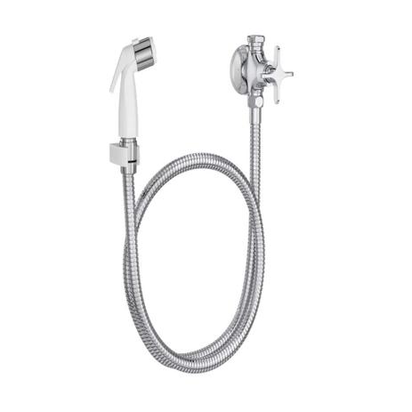 Ducha Higiênica 1984.C20.ACT com registro derivação e gatilho branco Flex cromado Deca Menor preço em Ducha Higiênica 1984.C20.ACT com registro derivação e gatilho branco Flex cromado Deca