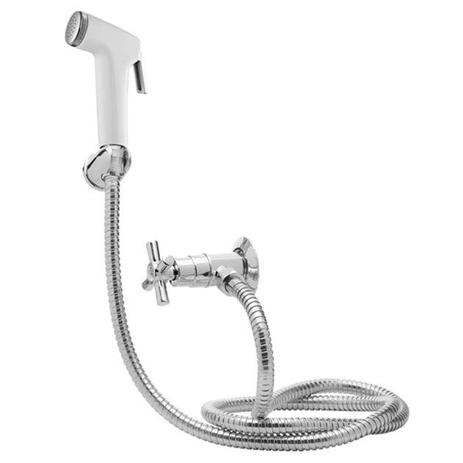 Ducha Higienica ABS 1/4 De Volta Cruzeta Branca/Cromada - Doan Menor preço em Ducha Higienica ABS 1/4 De Volta Cruzeta Branca/Cromada - Doan