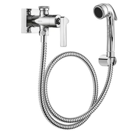 Ducha Higiênica C/ Registro e Derivação Stillo Chroma Docol Menor preço em Ducha Higiênica C/ Registro e Derivação Stillo Chroma Docol