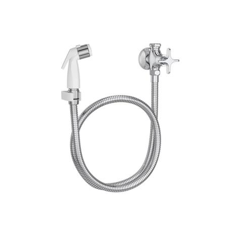 Ducha Higiênica com Registro E Derivação Flex Branca E Cromada 120cm - Deca Menor preço em Ducha Higiênica com Registro E Derivação Flex Branca E Cromada 120cm - Deca