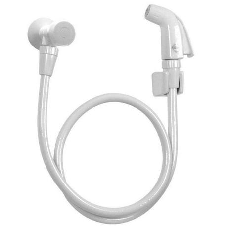 Ducha Higiênica Higiban PVC com Registro e Mangueira 100cm Branco Menor preço em Ducha Higiênica Higiban PVC com Registro e Mangueira 100cm Branco