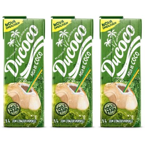 Ducoco Água De Coco 1 L (Kit C/03) Menor preço em Ducoco Água De Coco 1 L (Kit C/03)