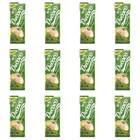 Ducoco Água De Coco 1 L (Kit C/12) Menor preço em Ducoco Água De Coco 1 L (Kit C/12)