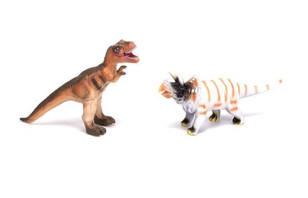 Menor preço em Duelo de Dinossauros Com Som - Laranja e Branco - Unik Toys
