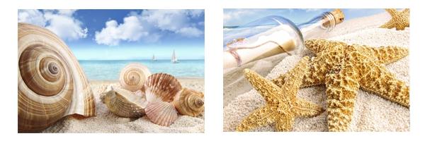 Duo de Quadros Decorativos em Canvas para Casas de Praia Areia e Mar - Incasa design Menor preço em Duo de Quadros Decorativos em Canvas para Casas de Praia Areia e Mar - Incasa design
