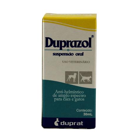 Duprazol Vermífugo Suspensão Oral Cães e Gatos 30ml - Duprat Menor preço em Duprazol Vermífugo Suspensão Oral Cães e Gatos 30ml - Duprat
