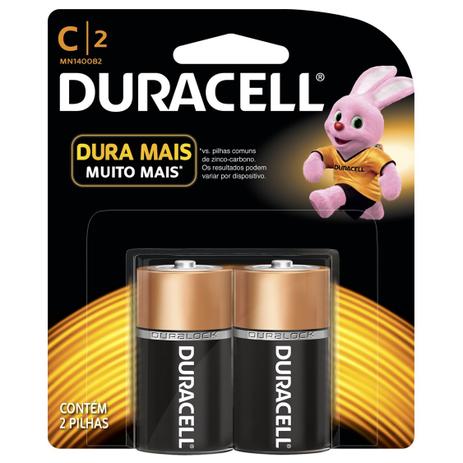 Duracell Duralock Pilha Alcalina C - 2 unidades Menor preço em Duracell Duralock Pilha Alcalina C - 2 unidades
