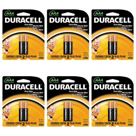 Duracell Palito Pilha Aaa C/2 (Kit C/12) Menor preço em Duracell Palito Pilha Aaa C/2 (Kit C/12)