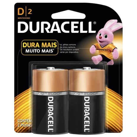 Duracell Pilha Alcalina D - 2 unidades Menor preço em Duracell Pilha Alcalina D - 2 unidades