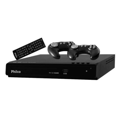 DVD Game PH150 USB, MP3, Função Game, 2 Joysticks - Philco Menor preço em DVD Game PH150 USB, MP3, Função Game, 2 Joysticks - Philco