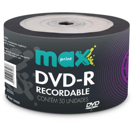 DVD Gravavel DVD-R 4.7GB/120 MIN/16X - Maxprint Menor preço em DVD Gravavel DVD-R 4.7GB/120 MIN/16X - Maxprint