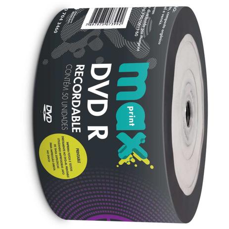 DVD Gravavel Printable DVD-R 4.7GB/120 MIN/16X Maxprint Menor preço em DVD Gravavel Printable DVD-R 4.7GB/120 MIN/16X Maxprint