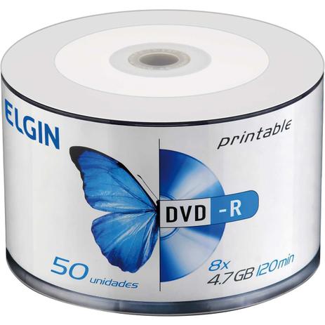 DVD Gravavel Printable DVD-R 4.7GB/120MIN/8X - Elgin Menor preço em DVD Gravavel Printable DVD-R 4.7GB/120MIN/8X - Elgin