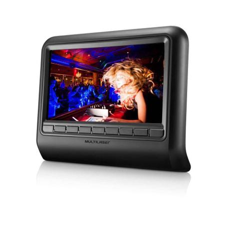 DVD Player Automotivo Multilaser 9” para Encosto de Cabeça AU705 Preto Menor preço em DVD Player Automotivo Multilaser 9” para Encosto de Cabeça AU705 Preto