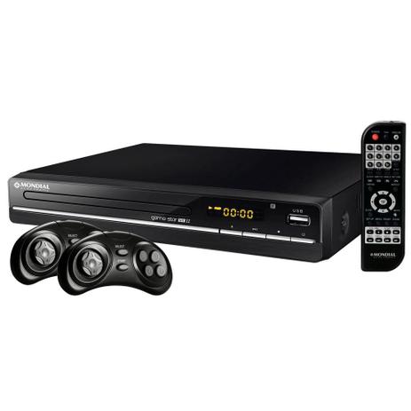 DVD Player Mondial D-14 Game Star, USB, 2 Joysticks, Bivolt - Preto Menor preço em DVD Player Mondial D-14 Game Star, USB, 2 Joysticks, Bivolt - Preto