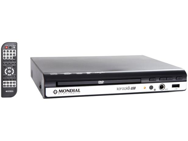 DVD Player Mondial D-15 com Karaokê Ripping - USB - Magazine