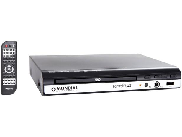 DVD Player Mondial D-15 com Karaokê Ripping - USB Menor preço em DVD Player Mondial D-15 com Karaokê Ripping - USB