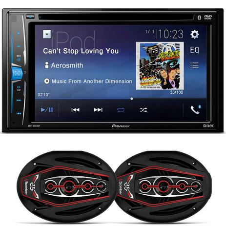 DVD Player Pioneer AVH-A208BT 2 Din 6.2” + Par Alto Falantes Bomber Bicho Papão 6x9” 300W RMS - Prime Menor preço em DVD Player Pioneer AVH-A208BT 2 Din 6.2” + Par Alto Falantes Bomber Bicho Papão 6x9” 300W RMS - Prime
