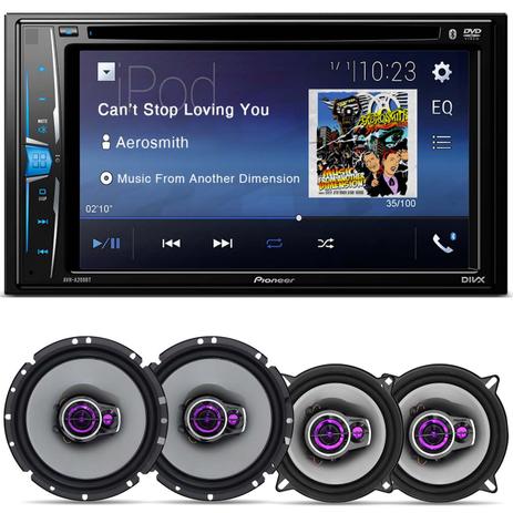 DVD Player Pioneer AVH-A208BT 2 Din 6.2” + Par Alto Falantes Pioneer 6” e 5” 200W RMS Menor preço em DVD Player Pioneer AVH-A208BT 2 Din 6.2” + Par Alto Falantes Pioneer 6” e 5” 200W RMS