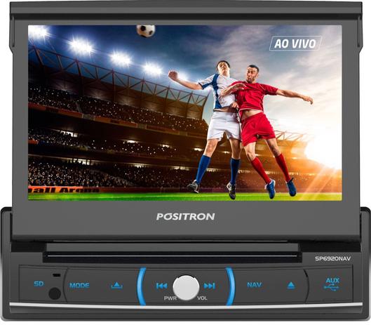 DVD Player Pósitron SP6920 NAV Retrátil Menor preço em DVD Player Pósitron SP6920 NAV Retrátil