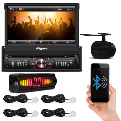 DVD Player Quatro Rodas MTC6617 Bluetooth MP3 USB SD + Câmera de Ré + Sensor Estacionamento Branco - Prime Menor preço em DVD Player Quatro Rodas MTC6617 Bluetooth MP3 USB SD + Câmera de Ré + Sensor Estacionamento Branco - Prime