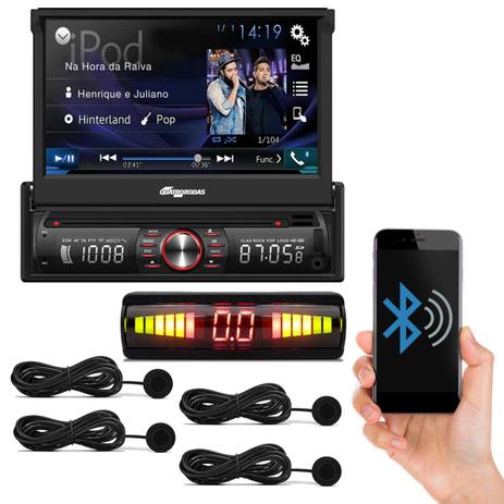 DVD Player Quatro Rodas MTC6617 Bluetooth USB SD AUX + Sensor de Estacionamento Preto - Prime Menor preço em DVD Player Quatro Rodas MTC6617 Bluetooth USB SD AUX + Sensor de Estacionamento Preto - Prime