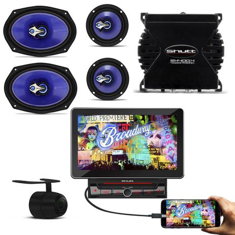 DVD Player Shutt Broadway Bluetooth MP3 Câmera Ré + Kit Fácil Shutt + Módulo Amplificador SH400.4 Menor preço em DVD Player Shutt Broadway Bluetooth MP3 Câmera Ré + Kit Fácil Shutt + Módulo Amplificador SH400.4