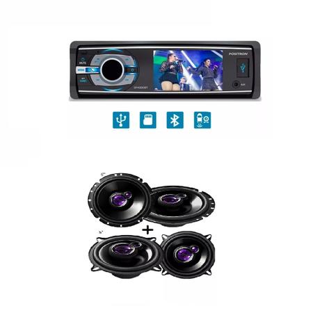 Dvd Positron Sp4330 Bluetooth Usb 3 Pol. e Par Auto Falante Pioneer 5 Ts1360 e Par 6 Ts1760 200w Menor preço em Dvd Positron Sp4330 Bluetooth Usb 3 Pol. e Par Auto Falante Pioneer 5 Ts1360 e Par 6 Ts1760 200w
