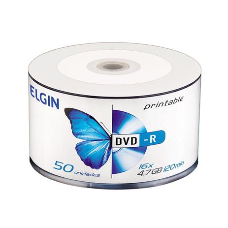 DVD-R Gravável Printable 4.7GB Elgin Bulk C/50 UN Menor preço em DVD-R Gravável Printable 4.7GB Elgin Bulk C/50 UN