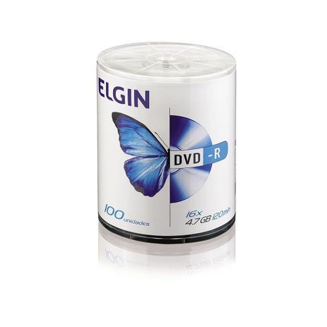 DVD Virgem Gravável logo DVD-R 4.7GB/120min 16x Elgin 100un Menor preço em DVD Virgem Gravável logo DVD-R 4.7GB/120min 16x Elgin 100un