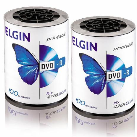 DVD Virgem Printable DVD-R 4.7GB/120min 16x Elgin 200un Menor preço em DVD Virgem Printable DVD-R 4.7GB/120min 16x Elgin 200un