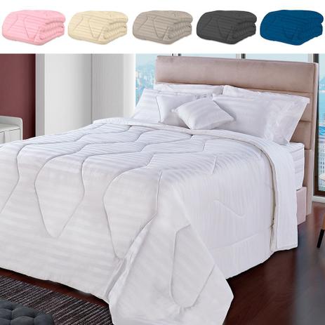 Edredom 300 Fios Premium 100% Algodão Acetinado Casal Adamascado 240x200 - Emcompre - Bf Colchões Menor preço em Edredom 300 Fios Premium 100% Algodão Acetinado Casal Adamascado 240x200 - Emcompre - Bf Colchões