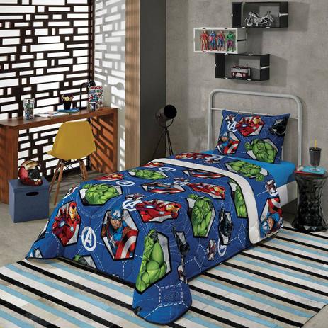 Edredom Avengers ”Vingadores” - Solteiro Estampado 1,50m x 2,20m - 1 Peça - Lepper Menor preço em Edredom Avengers ”Vingadores” - Solteiro Estampado 1,50m x 2,20m - 1 Peça - Lepper