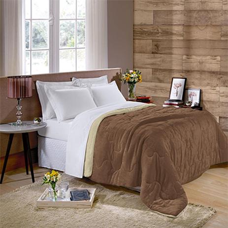 Edredom Buettner Solteiro Plush Flannel Dupla Face 150mx180m Khaki Menor preço em Edredom Buettner Solteiro Plush Flannel Dupla Face 150mx180m Khaki
