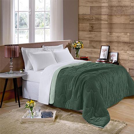 Edredom Buettner Solteiro Plush Flannel Dupla Face 150mx180m Verde Menor preço em Edredom Buettner Solteiro Plush Flannel Dupla Face 150mx180m Verde