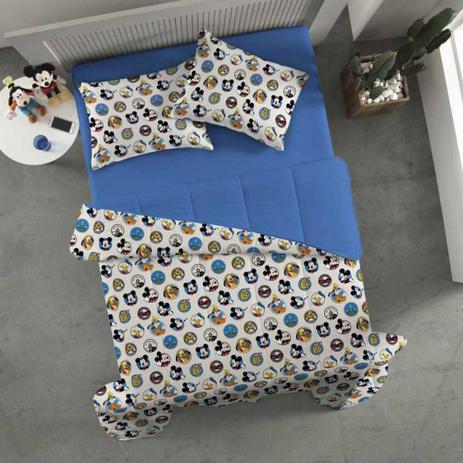 Edredom Dupla Face Infantil Menino Disney Amigos do Mickey Portallar Menor preço em Edredom Dupla Face Infantil Menino Disney Amigos do Mickey Portallar