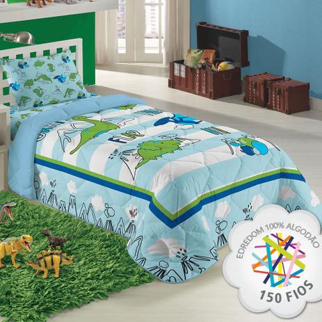 Edredom e Jogo de Cama Dino Dinossauro Solteiro Lepper Menor preço em Edredom e Jogo de Cama Dino Dinossauro Solteiro Lepper